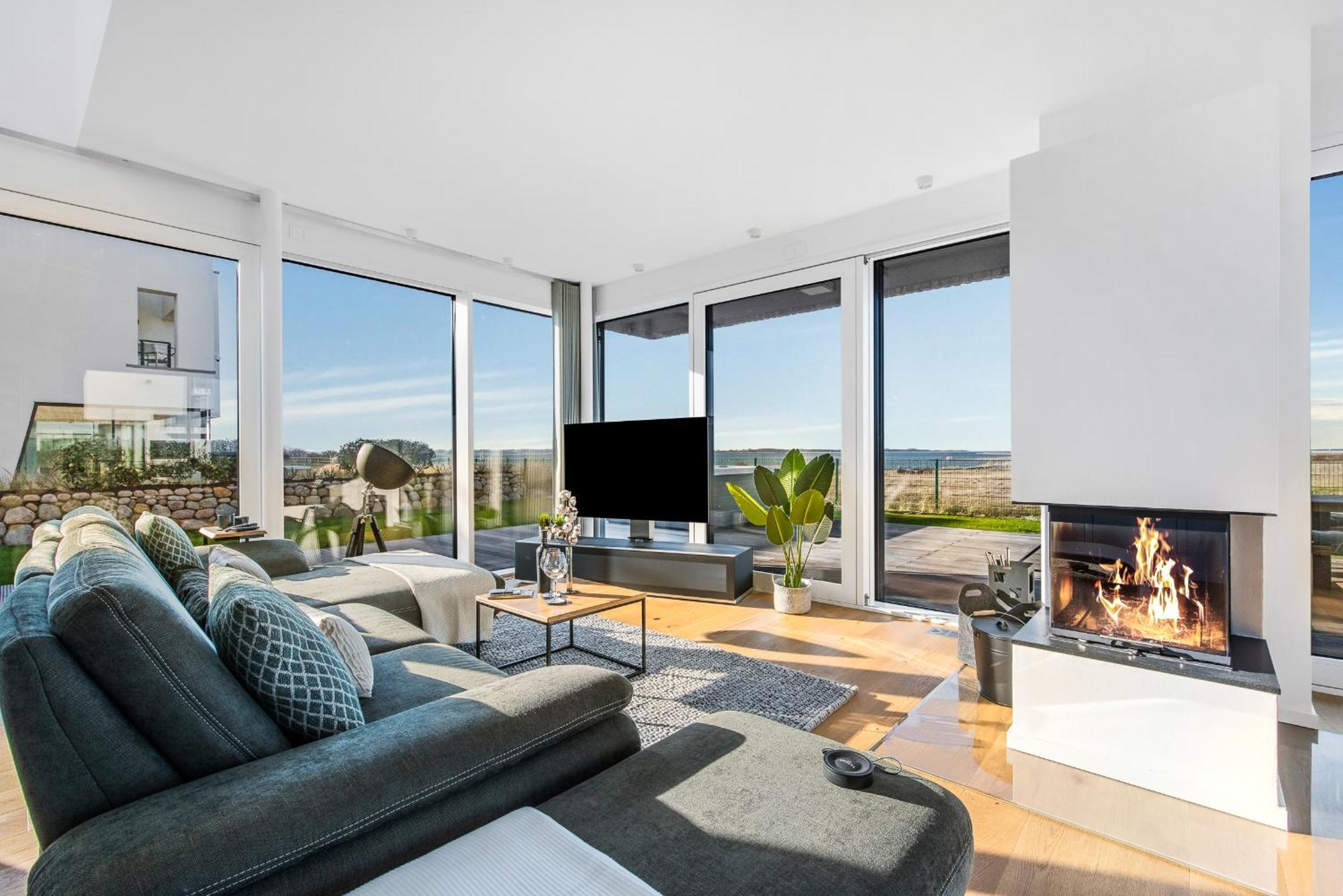 Neu Villa King Erste Lage, Dachterrasse, Meerblick, Carport, Kamin, Sauna, Terrasse, Aussenrolllaeden Olpenitz Exterior foto