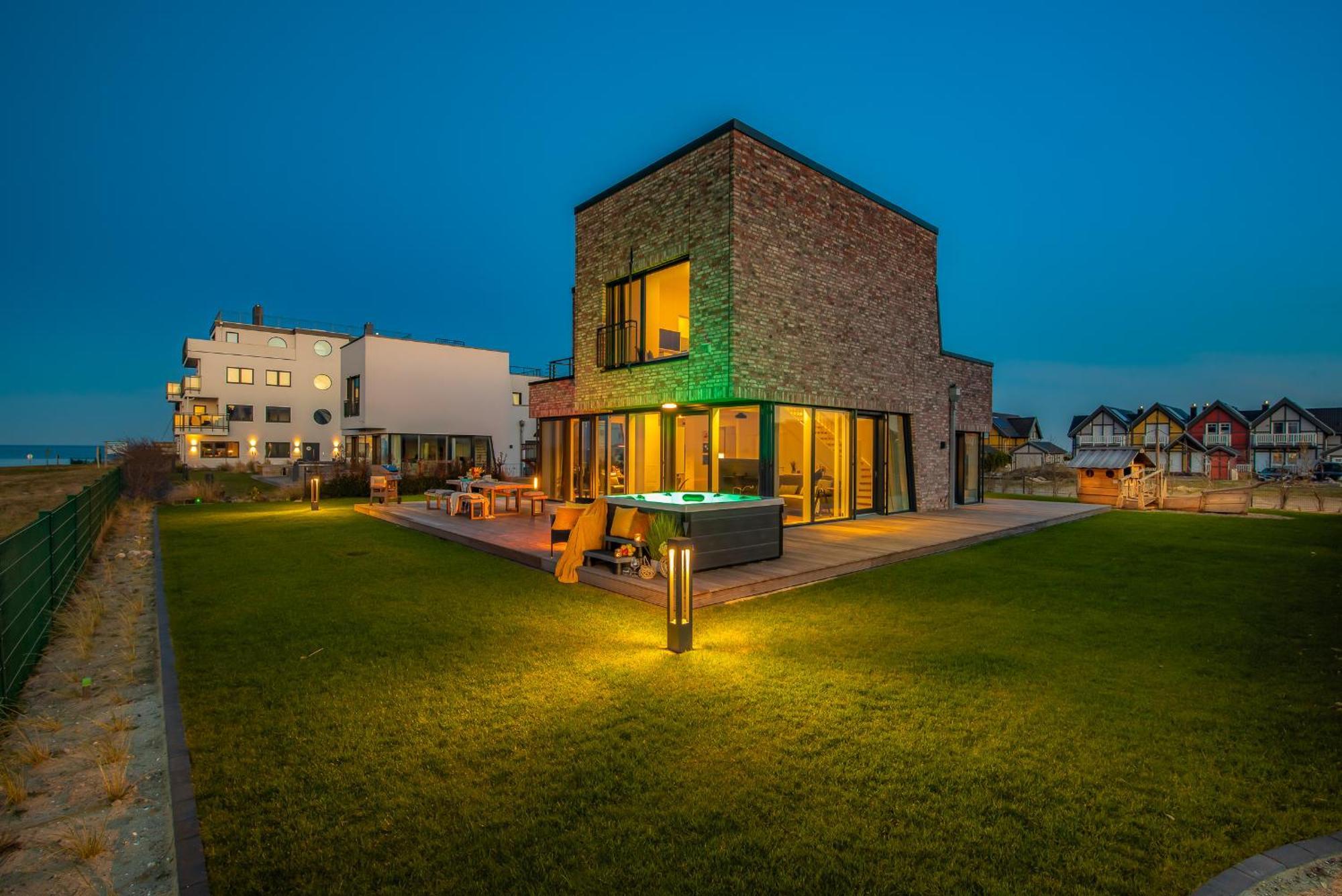 Neu Villa King Erste Lage, Dachterrasse, Meerblick, Carport, Kamin, Sauna, Terrasse, Aussenrolllaeden Olpenitz Exterior foto